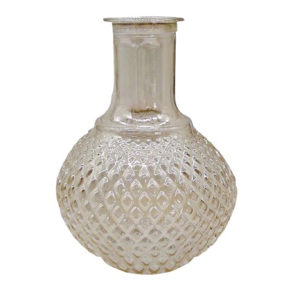 Sunset Luster Iridescent Textured Diamond Pattern Glass Vase Decorative Accent - Picture 2 of 9